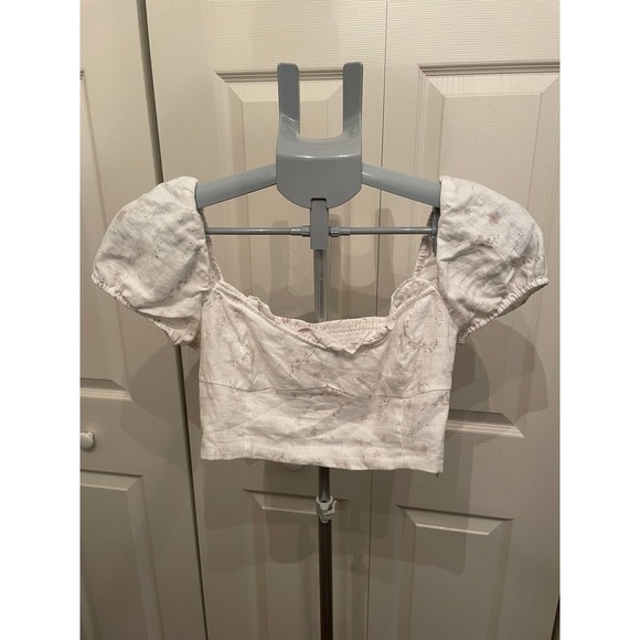 Aritzia Wilfred 100% linen crop top size XS #14 - Picture 1 of 10